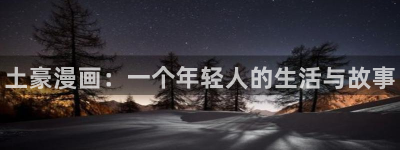 漫蛙漫画网页入口免费：土豪漫画：一个年轻人的生活与故事